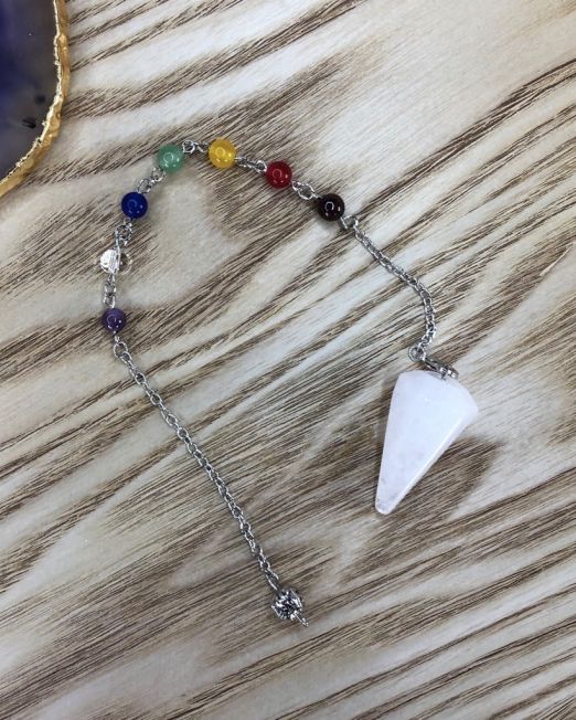 Clear Quartz Chakra Pendulum