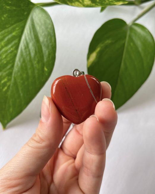 Red Jasper Heart Necklace