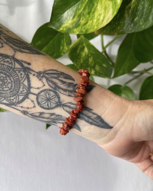 Goldstone Crystal Chip Bracelet