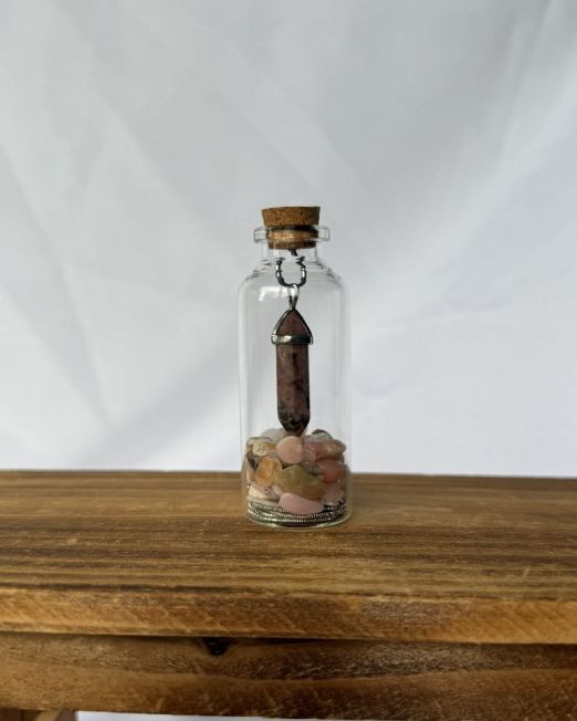 Rhodonite Crystal Point Necklace